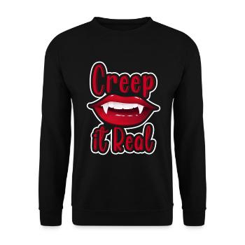 Halloween Costume Halloween Party - Unisex Sweatshirt - black - Front - Alina (178cm) & Michal (187cm)
