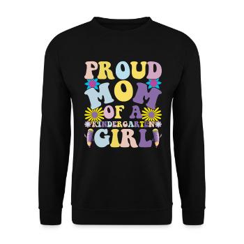 Stolze Mutter eines Kindergartenmädchens! Tochter - Unisex Pullover - Schwarz - Vorne - Alina (178cm) & Michal (187cm)