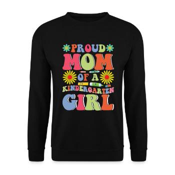 Stolze Mutter eines Kindergartenmädchens! Tochter - Unisex Pullover - Schwarz - Vorne - Alina (178cm) & Michal (187cm)