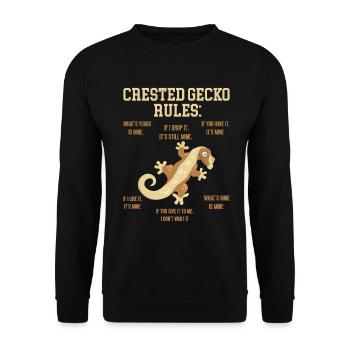 Crown Gecko Reptile Gecko Terrarium Pet - Sweat-shirt Unisexe - noir - Devant - Alina (178cm) & Michal (187cm)