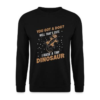 Crown Gecko Reptile Gecko Terrarium Pet - Sweat-shirt Unisexe - noir - Devant - Alina (178cm) & Michal (187cm)