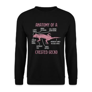 Crown Gecko Reptile Gecko Terrarium Pet - Sweat-shirt Unisexe - noir - Devant - Alina (178cm) & Michal (187cm)