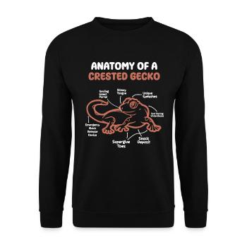 Crown Gecko Reptile Gecko Terrarium Pet - Sweat-shirt Unisexe - noir - Devant - Alina (178cm) & Michal (187cm)