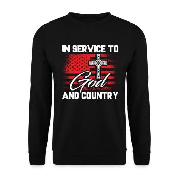 Im Dienst An Gott Und Vaterland, Kaplan - Unisex Pullover - Schwarz - Vorne - Alina (178cm) & Michal (187cm)