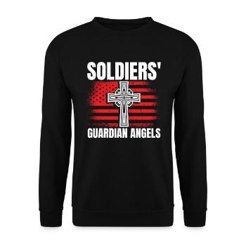 Soldaten, Schutzengel, Kaplan - Unisex Pullover - Schwarz - Vorne - Alina (178cm) & Michal (187cm)