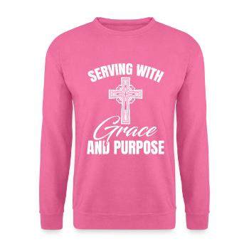 Dienen Mit Anmut Und Zielstrebigkeit, Kaplan - Unisex Pullover - Pink - Vorne