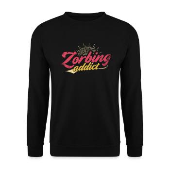 Zorbing Addict, Zorbing - Sweat-shirt Unisexe - noir - Devant - Alina (178cm) & Michal (187cm)