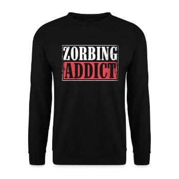 Zorbing Addict, Zorbing - Sweat-shirt Unisexe - noir - Devant - Alina (178cm) & Michal (187cm)