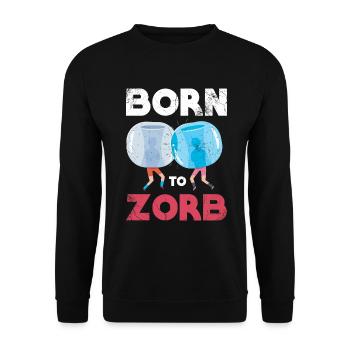 Né de Zorb, Zorbing - Sweat-shirt Unisexe - noir - Devant - Alina (178cm) & Michal (187cm)