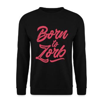 Né de Zorb, Zorbing - Sweat-shirt Unisexe - noir - Devant - Alina (178cm) & Michal (187cm)
