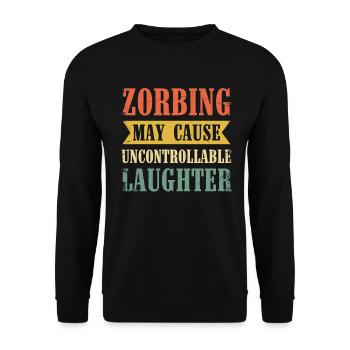 Zorbing peut provoquer un rire incontrôlable - Sweat-shirt Unisexe - noir - Devant - Alina (178cm) & Michal (187cm)