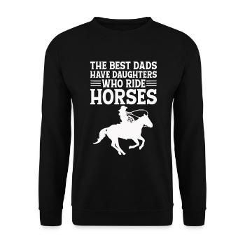Horse Owner Rider Riding Horse Father - Unisex Sweatshirt - black - Front - Alina (178cm) & Michal (187cm)