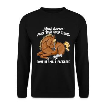 Amateur de chevaux miniatures - Sweat-shirt Unisexe - noir - Devant - Alina (178cm) & Michal (187cm)