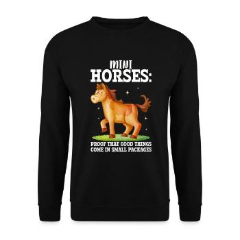 Amateur de chevaux miniatures - Sweat-shirt Unisexe - noir - Devant - Alina (178cm) & Michal (187cm)