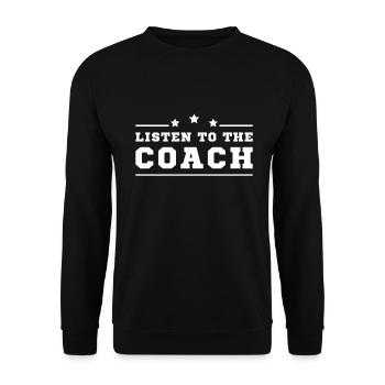 Entraîneur Entraîneur Entraîneur de tennis Femme Football Homme Drôle - Sweat-shirt Unisexe - noir - Devant - Alina (178cm) & Michal (187cm)
