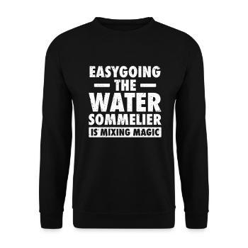 Water Sommelier - Unisex Sweatshirt - black - Front - Alina (178cm) & Michal (187cm)