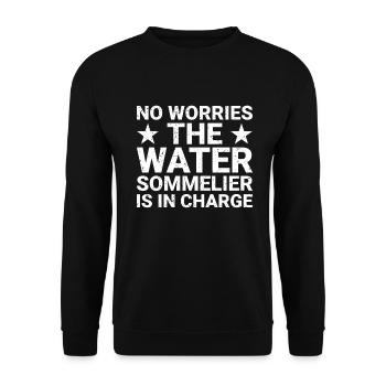 Water Sommelier - Unisex Sweatshirt - black - Front - Alina (178cm) & Michal (187cm)