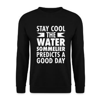 Water Sommelier - Unisex Sweatshirt - black - Front - Alina (178cm) & Michal (187cm)