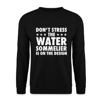Water Sommelier - Unisex Sweatshirt - black - Front - Alina (178cm) & Michal (187cm)