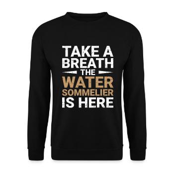 Water Sommelier - Unisex Sweatshirt - black - Front - Alina (178cm) & Michal (187cm)
