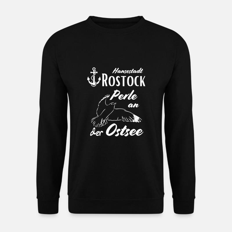 Rostock Hansestadt Rostock Perle an der Ostsee - Unisex Pullover - Schwarz