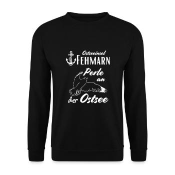 Fehmarn, île de la mer Baltique et perle de la mer Baltique - Sweat-shirt Unisexe - noir - Devant - Alina (178cm) & Michal (187cm)