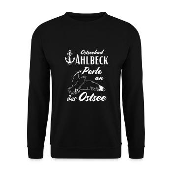 Ahlbeck Station balnéaire de la mer Baltique et perle sur la mer Baltique - Sweat-shirt Unisexe - noir - Devant - Alina (178cm) & Michal (187cm)