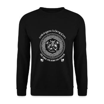 Les Vikings se battent pour l’honneur, pour la gloire et la famille - Sweat-shirt Unisexe - noir - Devant - Alina (178cm) & Michal (187cm)