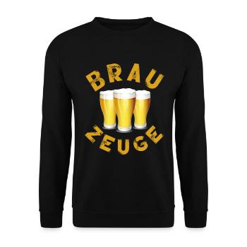 Buveur de bière Brewman - Sweat-shirt Unisexe - noir - Devant - Alina (178cm) & Michal (187cm)