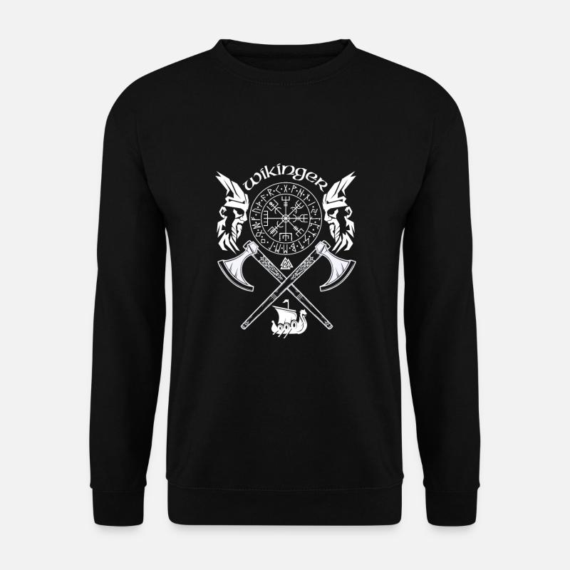 Wikinger-VIKING SYMBOLE-WIKINGER RUNEN - Unisex Pullover - Schwarz
