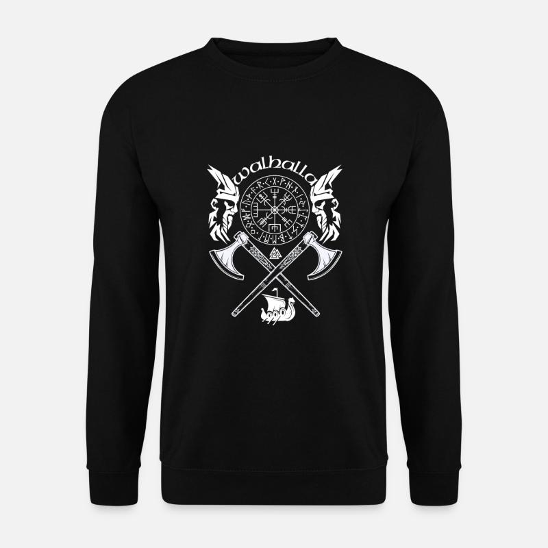 WALHALLA-VIKING SYMBOLE-WIKINGER RUNEN - Unisex Pullover - Schwarz