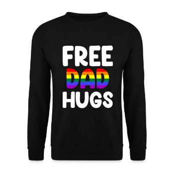 Câlins de papa gratuits - Sweat-shirt Unisexe - noir - Devant - Alina (178cm) & Michal (187cm)