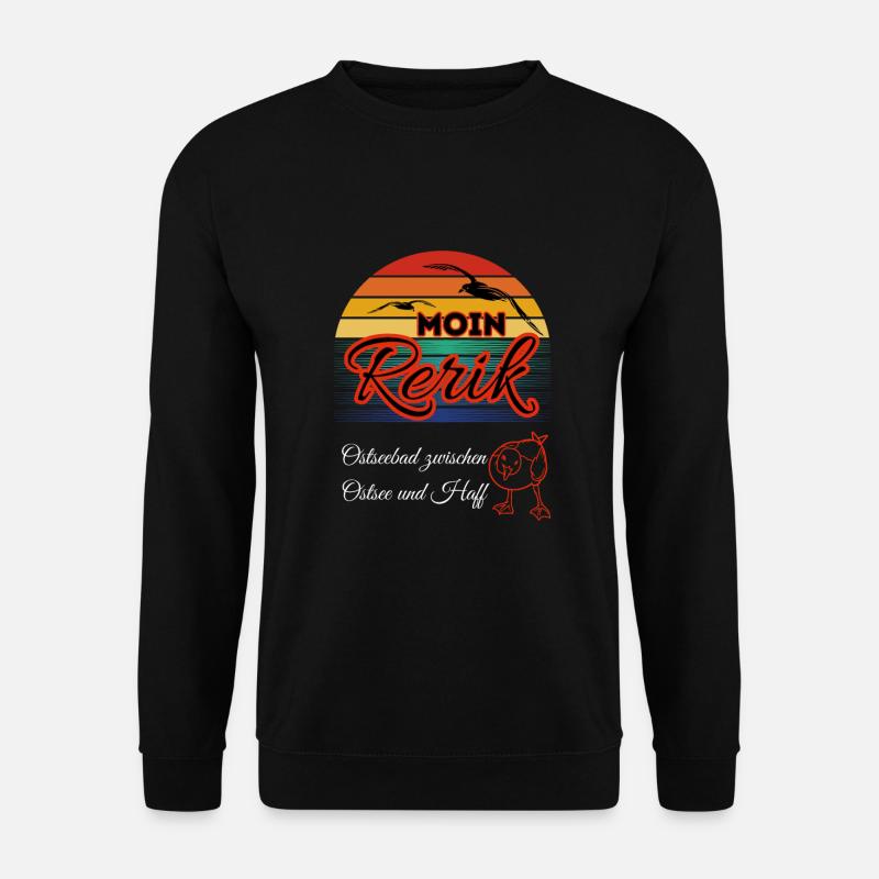 Moin Rerik Ostseebad zwischen Ostsee und Haff - Unisex Pullover - Schwarz