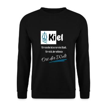 Pour moi, Kiel est la plus belle ville hanséatique du monde - Sweat-shirt Unisexe - noir - Devant - Alina (178cm) & Michal (187cm)