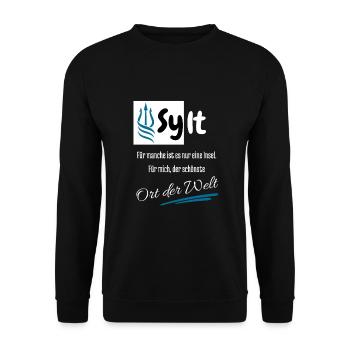 Sylt pour moi le plus bel endroit du monde : l’île de Sylt - Sweat-shirt Unisexe - noir - Devant - Alina (178cm) & Michal (187cm)