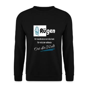 Rügen est pour moi le plus bel endroit du monde sur l’île - Sweat-shirt Unisexe - noir - Devant - Alina (178cm) & Michal (187cm)