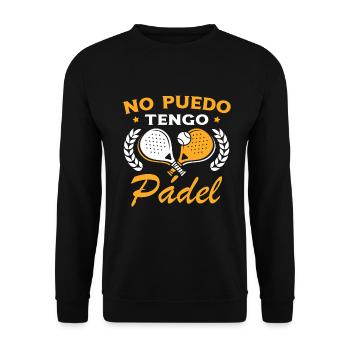 Ich kann nicht, ich habe Padel Tennis Padel Spieler - Unisex Pullover - Schwarz - Vorne - Alina (178cm) & Michal (187cm)