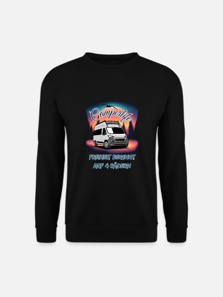 Camperlife-Freiheit beginnt auf 4 Rädern - Unisex Pullover - Schwarz
