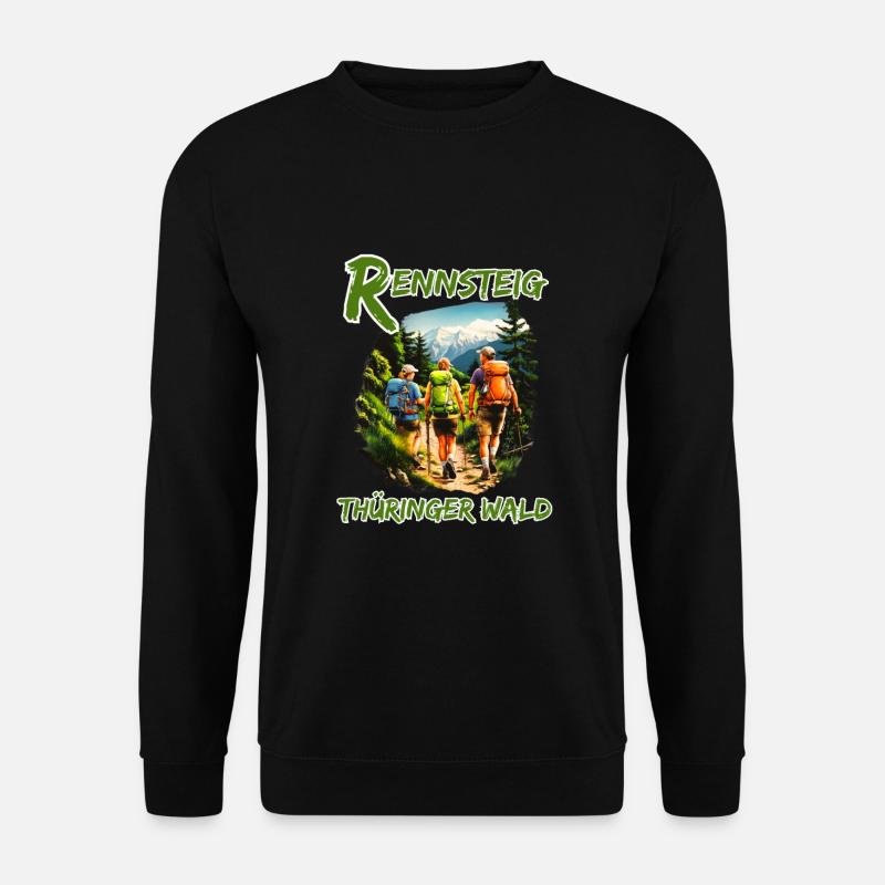 Rennsteig-Forêt de Thuringe-Thuringe - Sweat-shirt Unisexe - noir