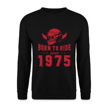 Né pour rouler depuis 1975 - Sweat-shirt Unisexe - noir - Devant - Alina (178cm) & Michal (187cm)
