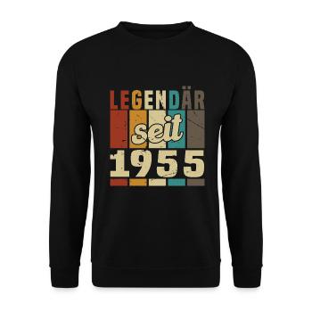 Légende depuis 1955 - Sweat-shirt Unisexe - noir - Devant - Alina (178cm) & Michal (187cm)