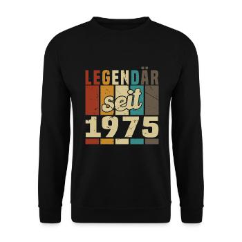 Legend since 1975 - Unisex Sweatshirt - black - Front - Alina (178cm) & Michal (187cm)