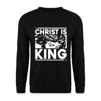 Le Christ est Roi - Sweat-shirt Unisexe - noir - Devant - Alina (178cm) & Michal (187cm)