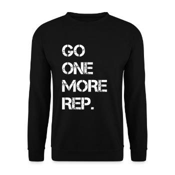 Go One More Rep - Unisex Sweatshirt - black - Front - Alina (178cm) & Michal (187cm)