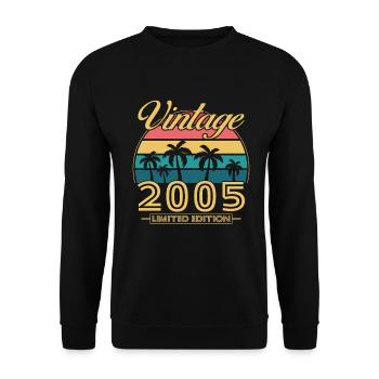 2005 Vintage Compleanno Vintage Regalo retrò vintage - Felpa unisex - nero - Fronte - Alina (178cm) & Michal (187cm)