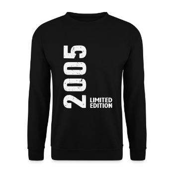 20 Jahre 2005 Geburtstagsgeschenk - Unisex Pullover - Schwarz - Vorne - Alina (178cm) & Michal (187cm)
