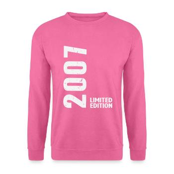 18 Jahre 2007 Geburtstagsgeschenk - Unisex Pullover - Pink - Vorne