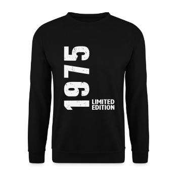 50 ans 1975 cadeau d’anniversaire - Sweat-shirt Unisexe - noir - Devant - Alina (178cm) & Michal (187cm)