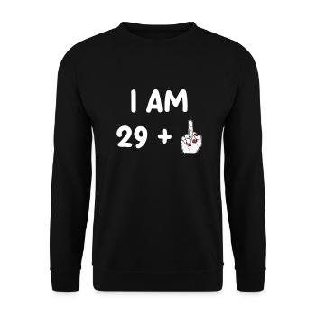 30th Birthday for Funny Woman - Unisex Sweatshirt - black - Front - Alina (178cm) & Michal (187cm)