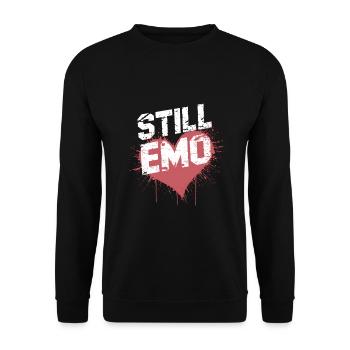 Still Emo! Emo Goth Alternative - Unisex Pullover - Schwarz - Vorne - Alina (178cm) & Michal (187cm)